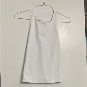 VSX White Activewear Top with Black Branded Tag